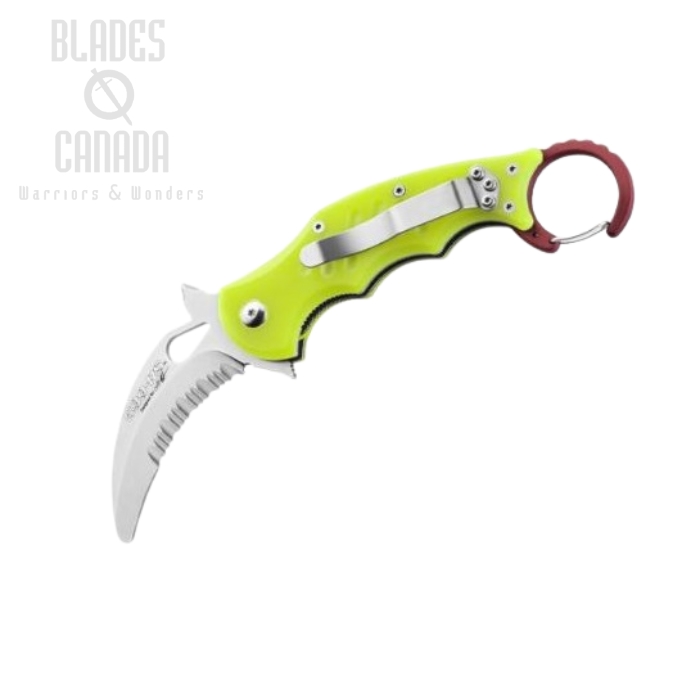 (image for) Fox Italy Rescue Karambit Folding Knife, N690, G10 Yellow, FX-599 RSY
