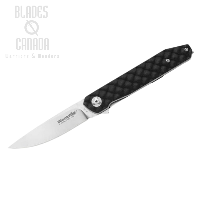 (image for) Blackfox Reloaded Flipper Folding Knife, 440C, G10 Black BF-736