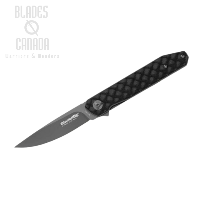 (image for) BlackFox Reloaded Flipper Folding Knife, 440C, G10 Black, BF-736TI