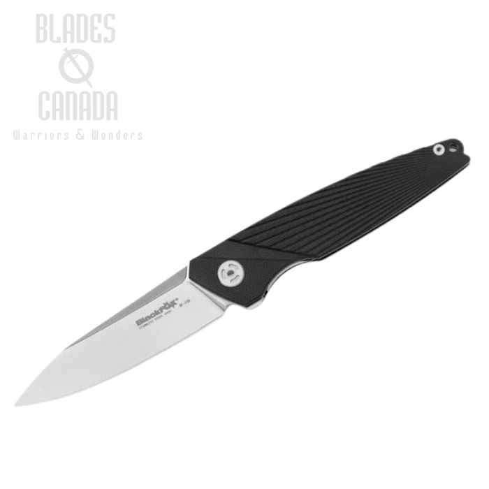 (image for) BlackFox Knives Metropolis Flipper Folding Knife, 440C, G10 Black, BF-739