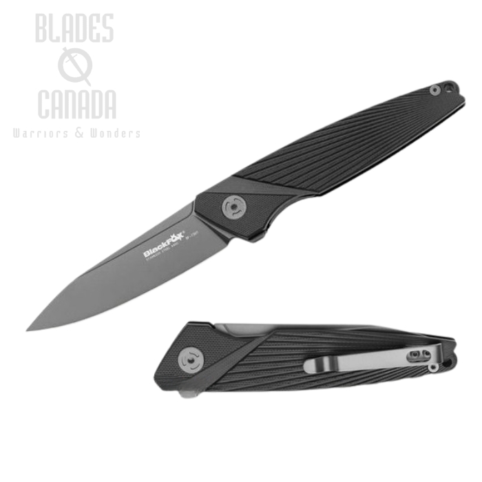 (image for) BlackFox Knives Metropolis Flipper Folding Knife, 440, G10 Black, BF-739TI