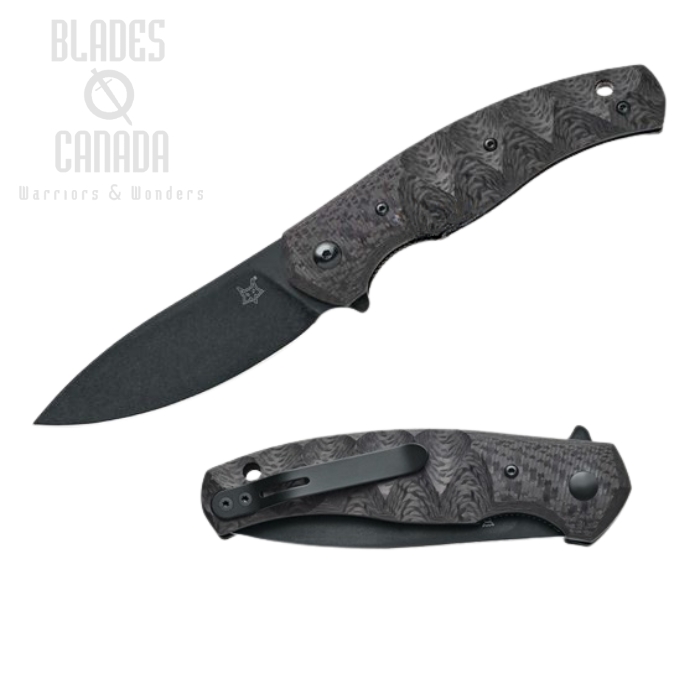 (image for) Fox Italy Ziggy Flipper Folding Knife, N690, Carbon Fiber, FX-308CFB