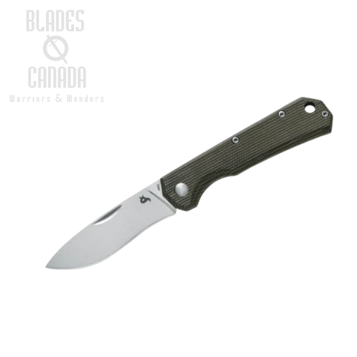 (image for) BlackFox Ciol Slipjoint Folding Knife, 440C, Micarta Green, BF-748MI