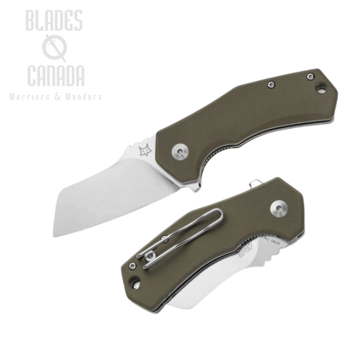(image for) Fox Italy Italicus Flipper Folding Knife, M390, G10 OD Green, FX-540 G10OD
