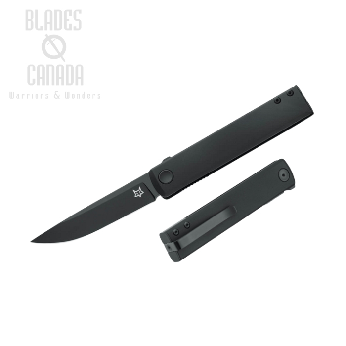 (image for) Fox Chnops Flipper Folding Knife, Becut Black, Aluminum Black, FX-543 ALB