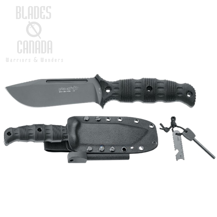 (image for) BlackFox Trackmaster Fixed Blade Knife, 440C, G10 Black, BF-709