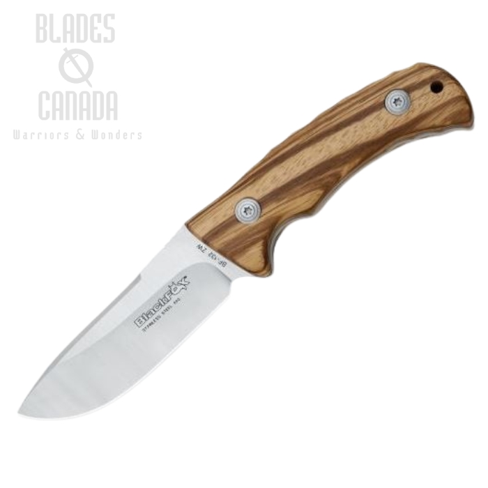 (image for) BlackFox Fixed Blade Knife, 440A, Zebrawood, Leather Sheath, BF-132ZW