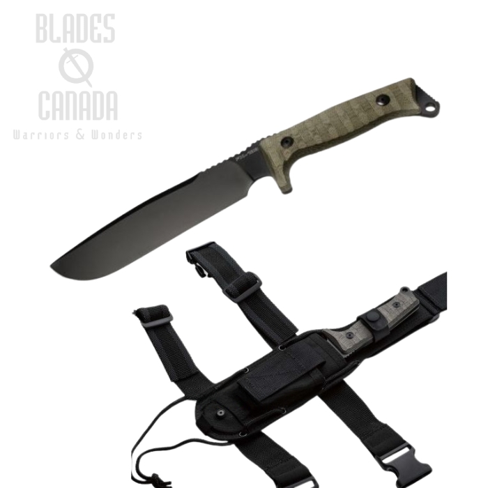 (image for) Fox Italy Combat Jungle Fixed Blade Knife, N690, Micarta, Nylon Sheath, FX-133 MGT