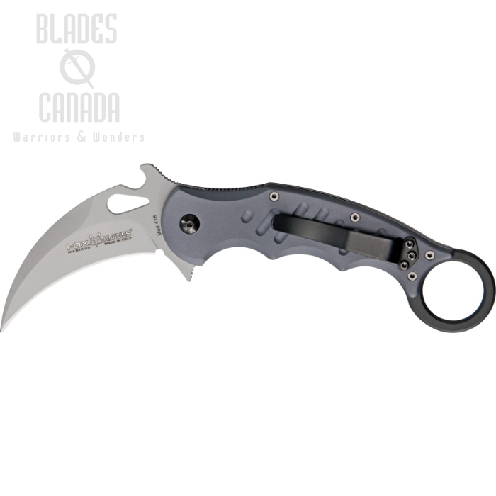 (image for) Fox Italy Karambit Flipper Folding Knife, Wave Opening, N690Co, Aluminum, 478