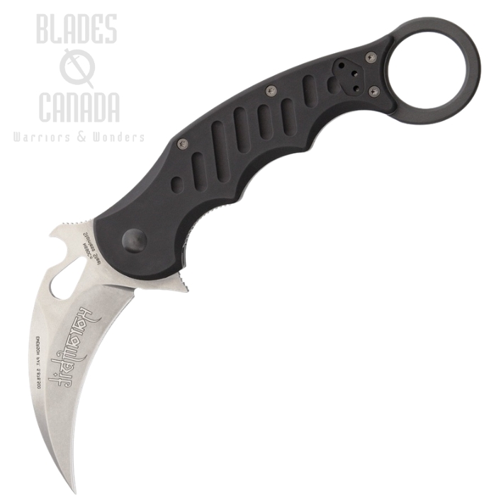 (image for) Fox Italy Karambit Flipper Folding Knife, Wave Opening, N690Co, Aluminum Black, 478BSW