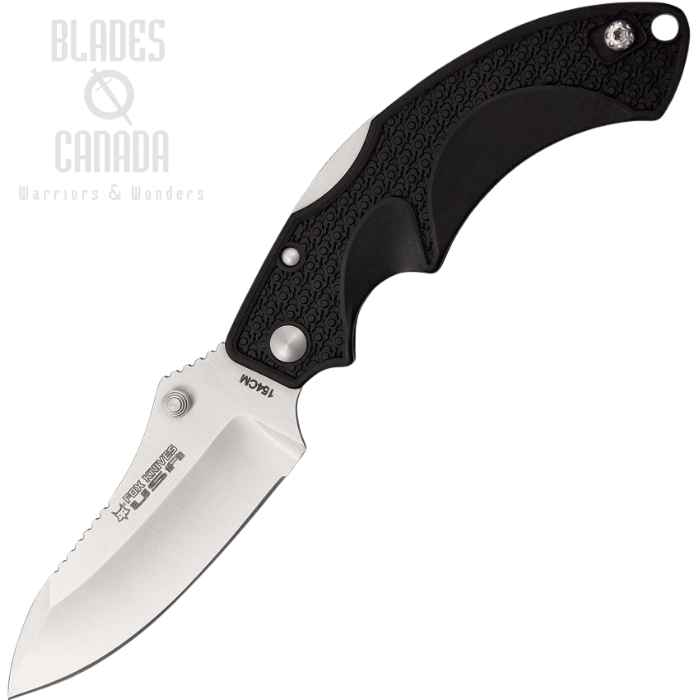 (image for) Fox USA Amico Folding Knife, 154CM, FRN Black, FKU-AMI-DP-BL