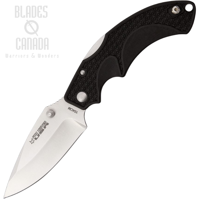 (image for) Fox USA Forza Folding Knife, 154CM Sheepsfoot, FRN Black, FoxFRZSPBK
