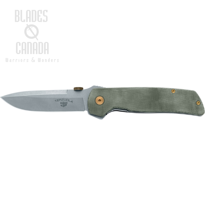 Fox Italy Original Gangster Folding Knife, Magnacut, Micarta OD Green, FX-ATC-OG01 MOD