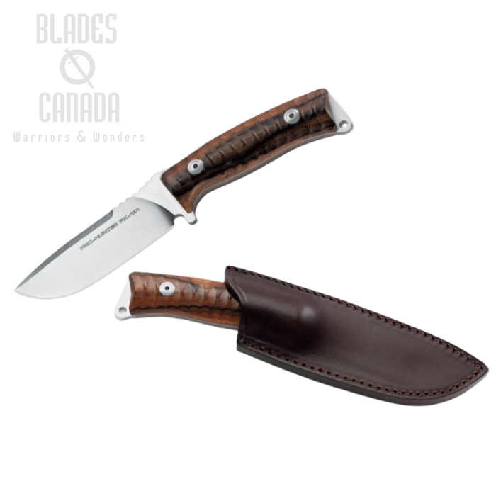 (image for) Fox Italy Pro Hunter Fixed Blade Knife, N690, Santos Handle, Leather Sheath, FX-131 DW