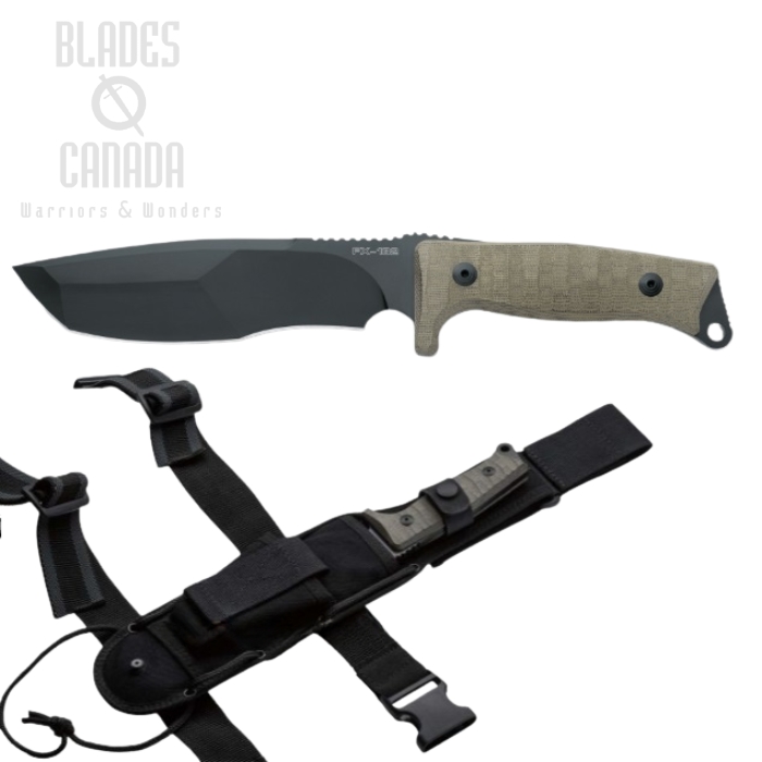 (image for) Fox Italy Trapper Fixed Blade Knife, N690, Micarta, FX-132 MGT