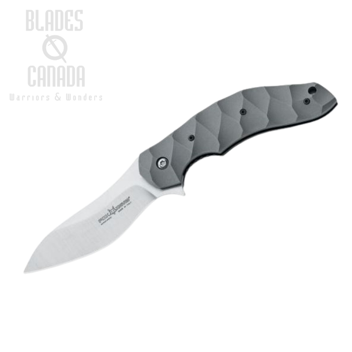 (image for) Fox Italy Anso Titan Flipper Folding Knife, N690, Titanium, FX-302