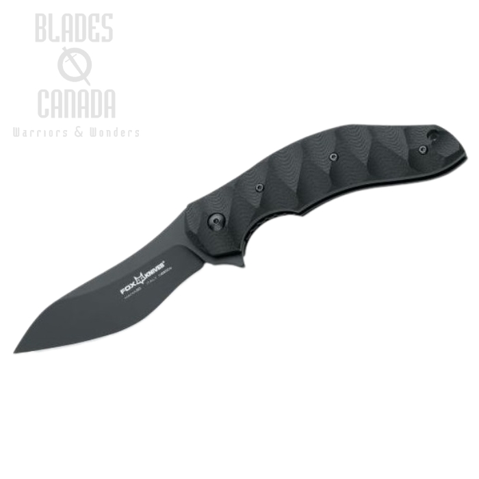 (image for) Fox Italy Anso Flipper Folding Knife, N690, G10 Black, FX-302G10