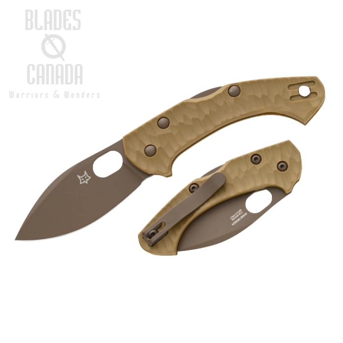 (image for) Fox Italy Zero 2.0 Desert Warrior Folding Knife, Stainless, FRN Coyote Tan, FX-311 CT