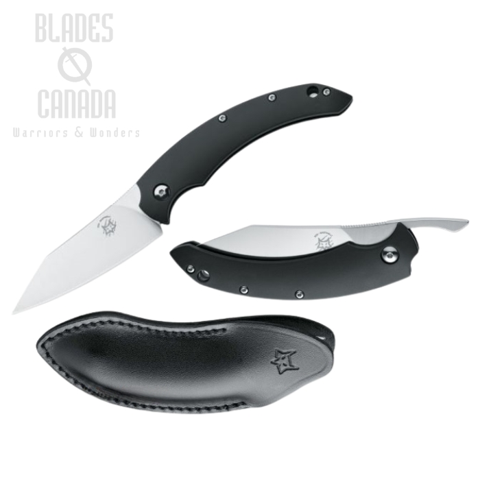 (image for) Fox Italy Compact Dragotac Friction Folding Knife, N690, FRN Black, FX-518