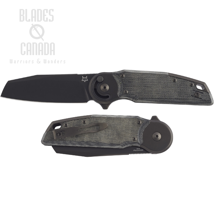 Fox Italy Metamorphosis Radius Button Lock, M390 Black, Micarta Black, FX-556-A2