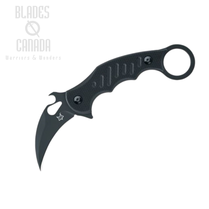 (image for) Fox Italy Karambit Fixed Blade Knife, N690, G10 Black, Kydex Sheath, FX-598