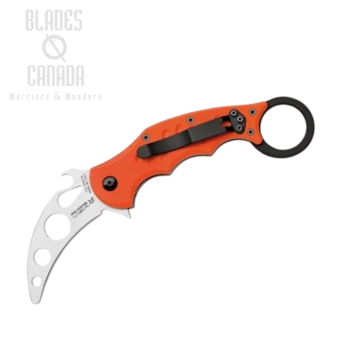 (image for) Fox Italy Karambit Flipper Folding Training Knife, N690, G10 Orange, FX-599 TK