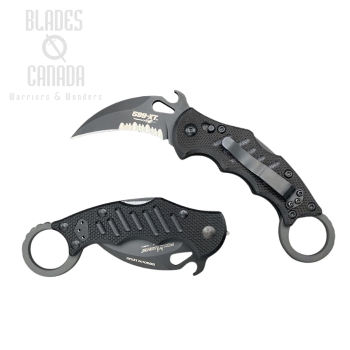(image for) Fox Italy Karambit Folding Knife, Wave Opening, N690, G10 Black, FX-599 XTS