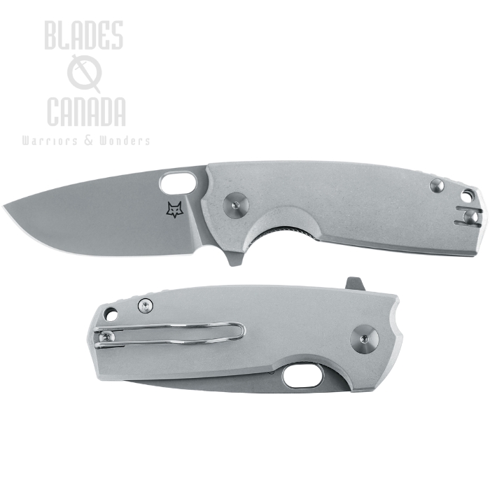 Fox Italy Core Ball Bearing Flipper Folding Knife, Elmax Stonewash, Aluminium Stonewash, FX-604 ALSW