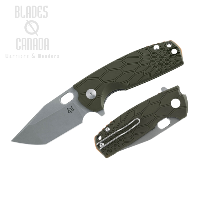 (image for) Fox Italy Core Flipper Folding Knife, N690, FRN OD Green, FX-612ODS