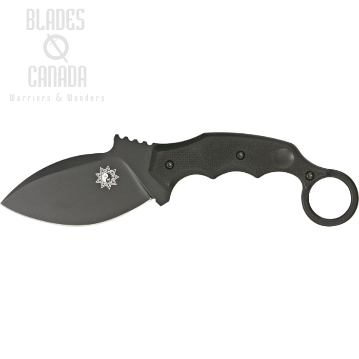(image for) Fox Italy Derespina Parong Karambit Fixed Blade Knife, N690Co, G10 Black, FX-637T