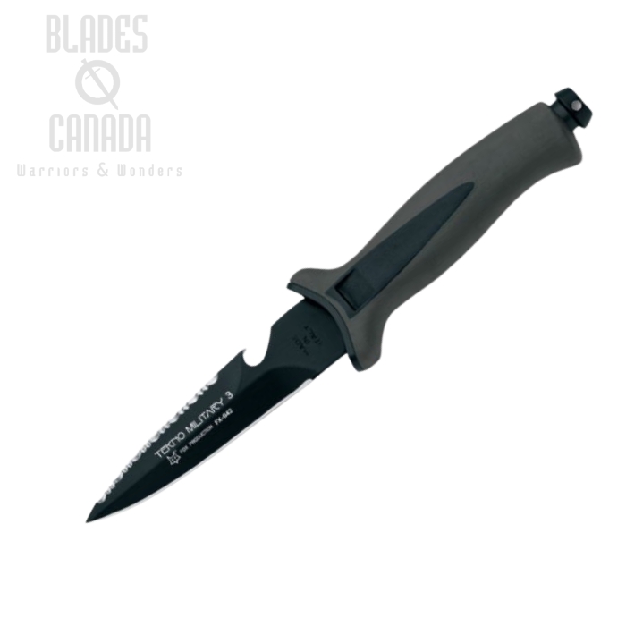 (image for) Fox Italy Tecno Military 2 Fixed Blade Knife, 420C, Leather Sheath, FX-642