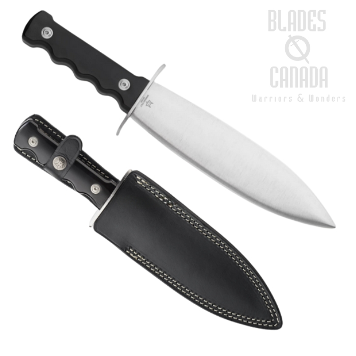 (image for) Fox Italy Billao Fixed Blade Knife, N690, Buffalo Horn, Leather Sheath, FX-654 CR