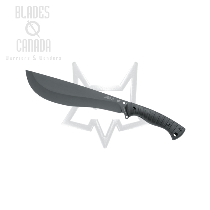 (image for) Fox Italy Jungle Bolo Machete, FRN Black, Leather Sheath, FX-695