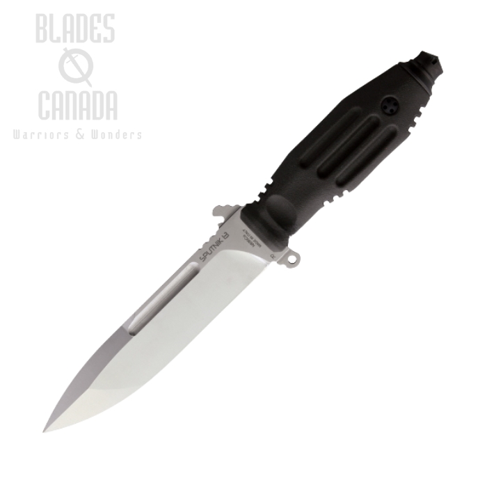 (image for) Fox Italy Mars Sputnik 13 Fixed Blade Knife, N690, Black Handle, FX-813G