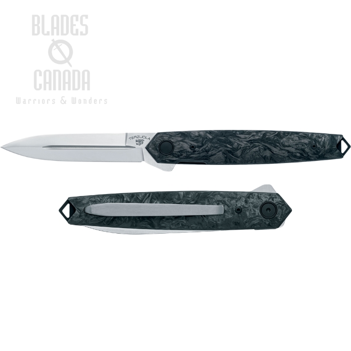 Fox Italy Pacifico Flipper Folding Knife, Magnacut, Carbon Fibre Dark Matter, FX-ATC-OG02 MCF