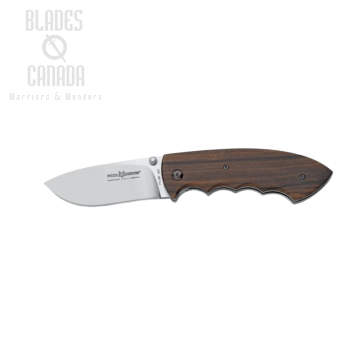 (image for) Fox Italy Kommer Hunter Folding Knife, N690, Ziracote Wood, FX-BR322