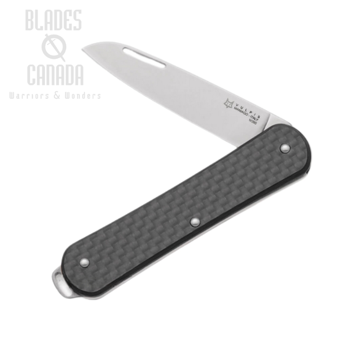 (image for) Fox Italy Vulpis Slipjoint Folding Knife, M390, Carbon Fiber, FX-VP130 CF