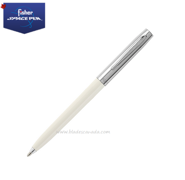 Fisher Space Pen, White/Chrome, FP775-W - Click Image to Close