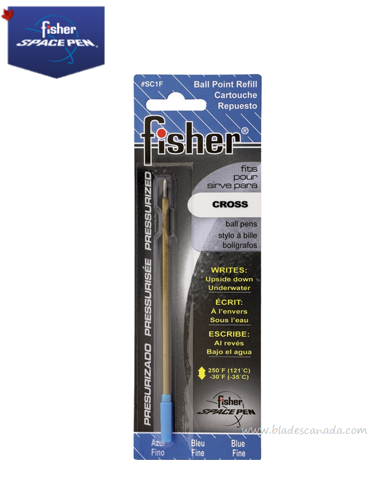Fisher Space Pen Refill for Cross Pens, Fine Point Blue, FPSC1F [FPC1F