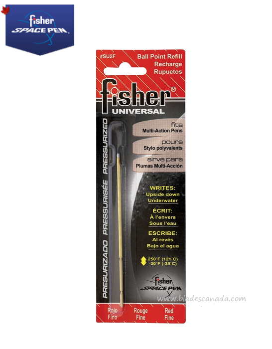 Fisher Space Pen Refill for Multi-Action Pen, Fine Point Red, FPSU2F - Click Image to Close