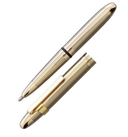 Fisher Space Pen Bullet Pen, Lacquered Brass with Clip, FP400GGCL