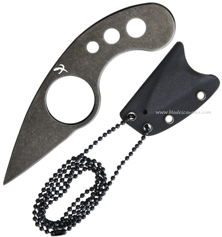 Fred Perrin La Griffe Fixed Blade Neck Knife, 440C, Kydex Sheath, FRDGN