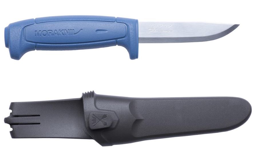 Morakniv Basic 546 Fixed Blade Knife, Stainless, Blue, 12241