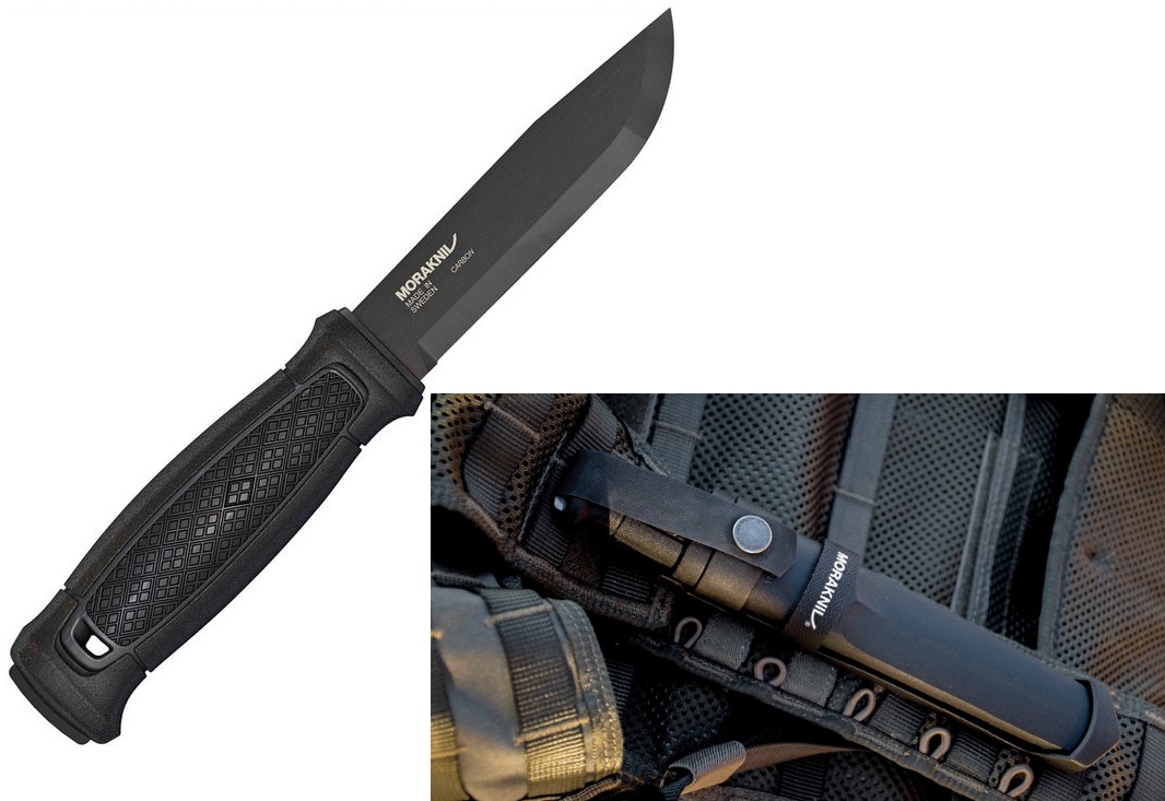 Morakniv Garberg Fixed Blade Knife, Carbon Black, 13147