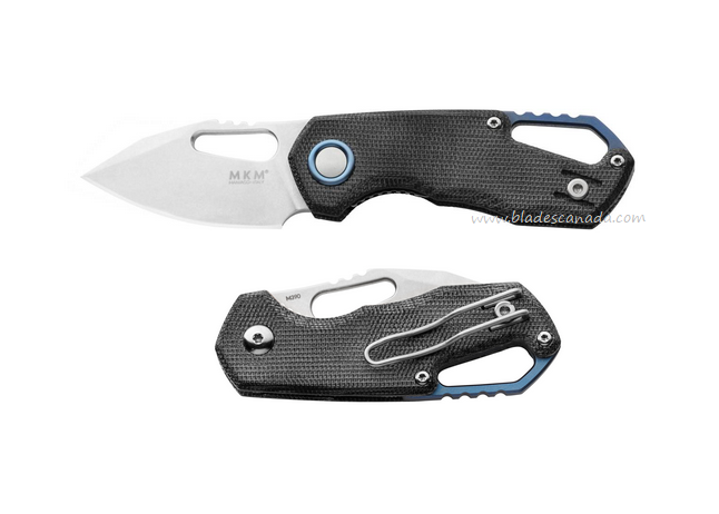 MKM Isonzo Folding Knife, M390 SW Clip Point, Micarta Black, FX03M-3BC