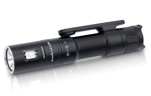 Fenix LD12R Dual Light Source Multipurpose Rechargeable Flashlight, Black - 600 Lumens