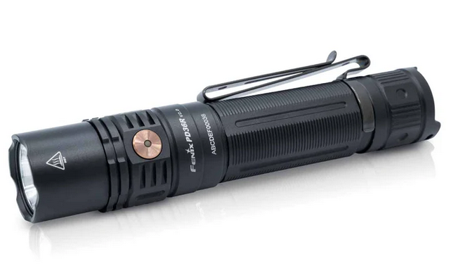 Fenix PD36R V2.0 Compact Rechargeable Tactical Flashlight, Black - 1700 Lumens