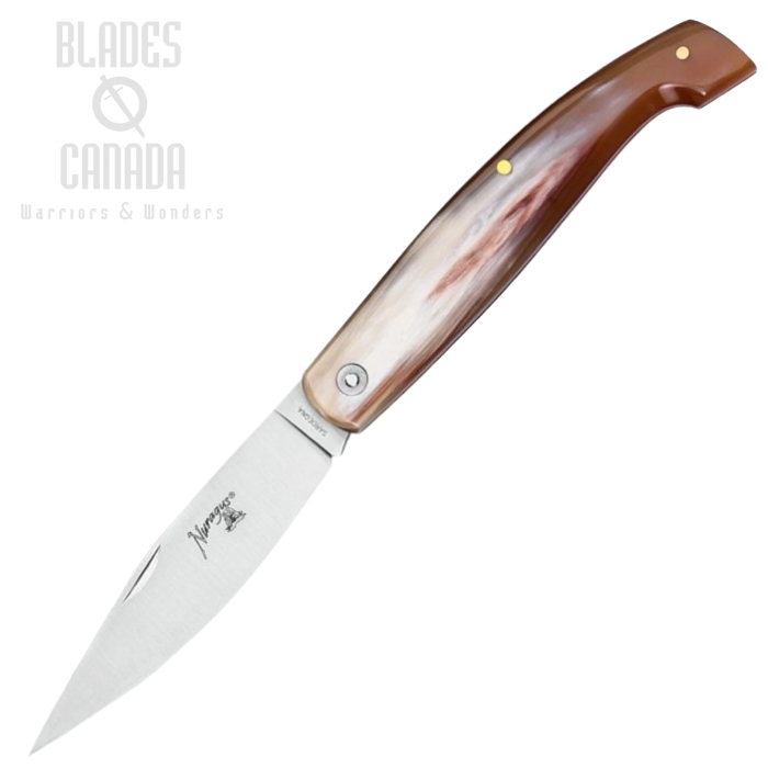 (image for) Fox Italy Nuragus Slipjoint Folding Knife, 420C, Cattle Horn, 564/27