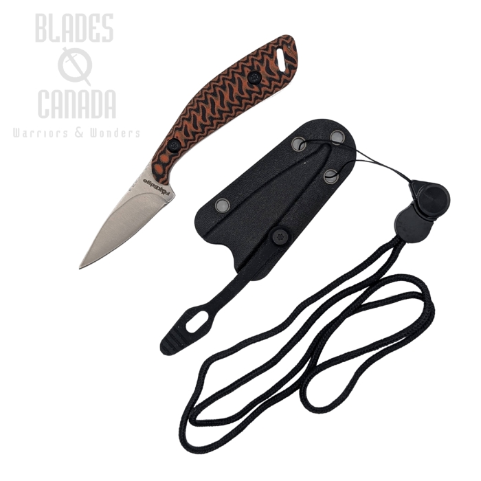 Fox Edge Neck Knife, Black/Brown G10, FE006