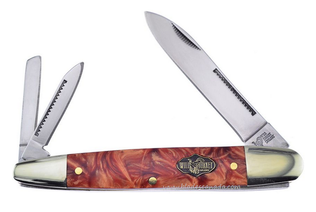 Frost Cutlery Whittler Slipjoint Folding Knife, Stainless, Resin Whiskey Handle, FWTC518WR